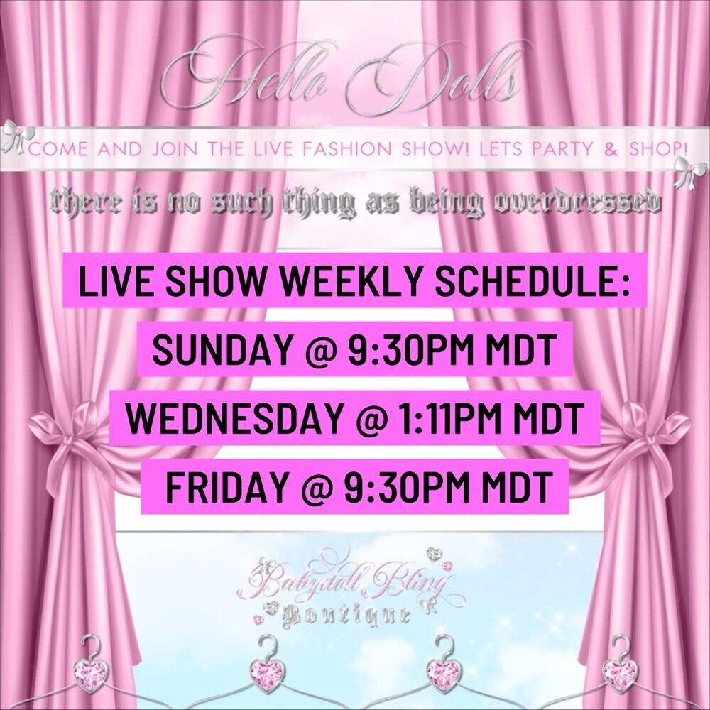 Live Show Schedule Every Week